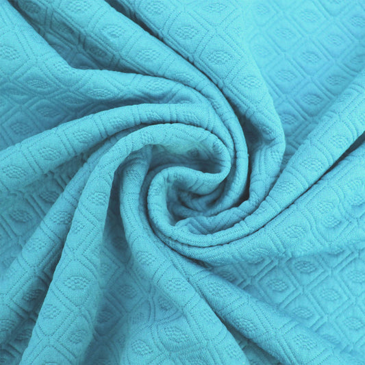 60" Solid Color Polyester Spandex Jacquard Stretch Knit Fabric by the Yard - 260gsm - (Style #469)