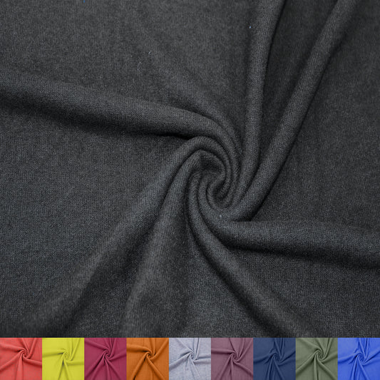 60" Wide Poly Rayon Spandex Merino like Wool Hacci Brushed Knit Fabric-by the Yard-Apparel, Clothing, Draperies, Headbands, Decorations, School, and DIY Projects ( Style #495)