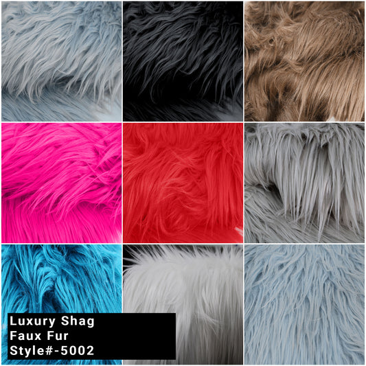 Luxury Shag Faux Fur-Christmas Fuzzy-Fabric by The Yard-Fluffy, Soft, Shaggy Mohair-for Sewing, Costumes, Plush Toys, Apparel, Decoration, Gnome Beard Miniature- (Style #5002)