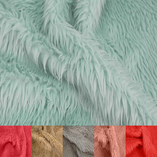 Luxury Shag Faux Fur-Fabric by The Yard-Soft, Shaggy Mohair for Sewing, Costumes, Rugs, Apparel, Decorations, Sofa Covers, Upholstery, Home and DIY Projects- (Style #5009)