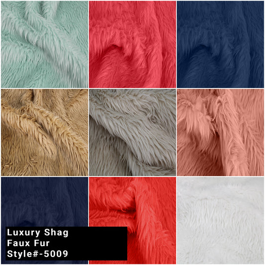 Luxury Shag Faux Fur-Fabric by The Yard-Soft, Shaggy Mohair for Sewing, Costumes, Rugs, Apparel, Decorations, Sofa Covers, Upholstery, Home and DIY Projects- (Style #5009)