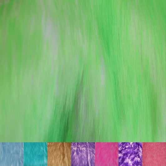 Candy Shade Faux Fur-Christmas Fuzzy-Fabric by The Yard-Fluffy, Soft, Shaggy Mohair-for Sewing, Costumes, Plush Toys, Apparel, Decoration, Gnome Beard Miniature - (Style #6714)