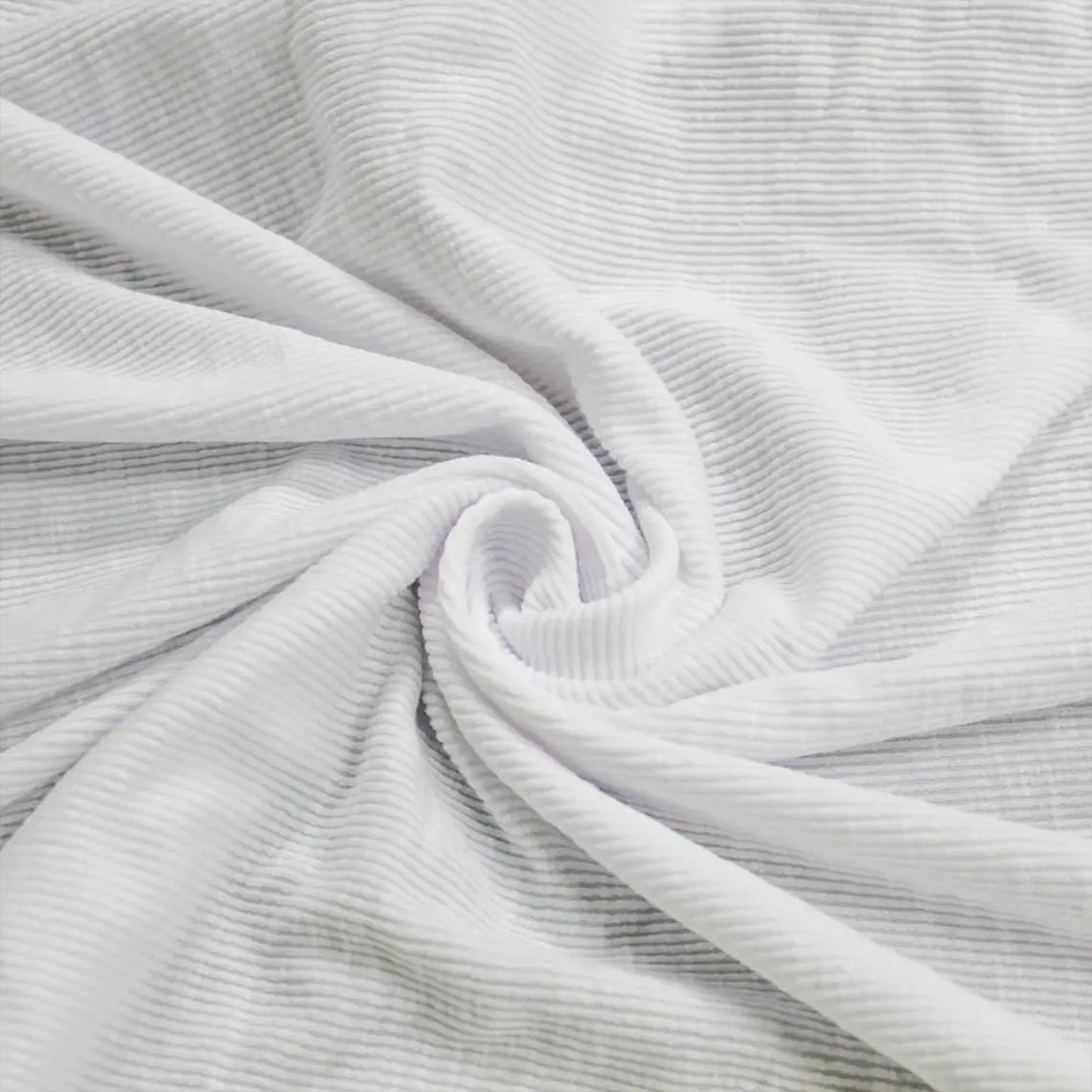 54"Wide Solid 2x1 Rib Knit Sandwash Polyester Cotton Spandex Stretch Fabric by the Yard - (Style #669)