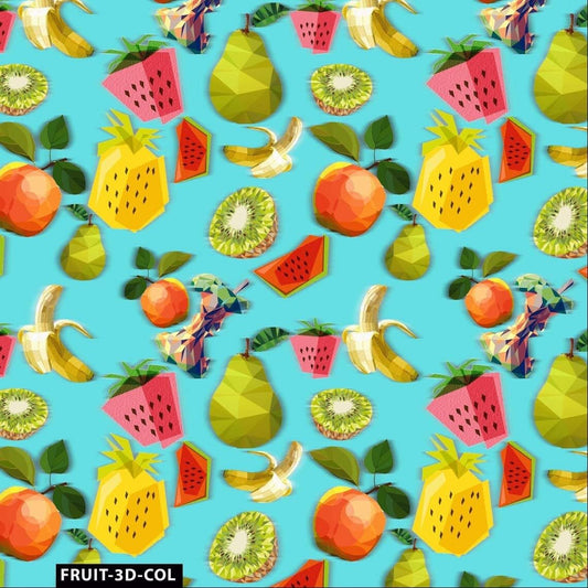 44" Wide 100% Cotton No Stretch Quilting Fabric-Printed Designs for Sewing, Clothing, Crafts, Accessories, Home Decor,  and DIY Projects (Quilting Fabric- Fun Fruits Collection)