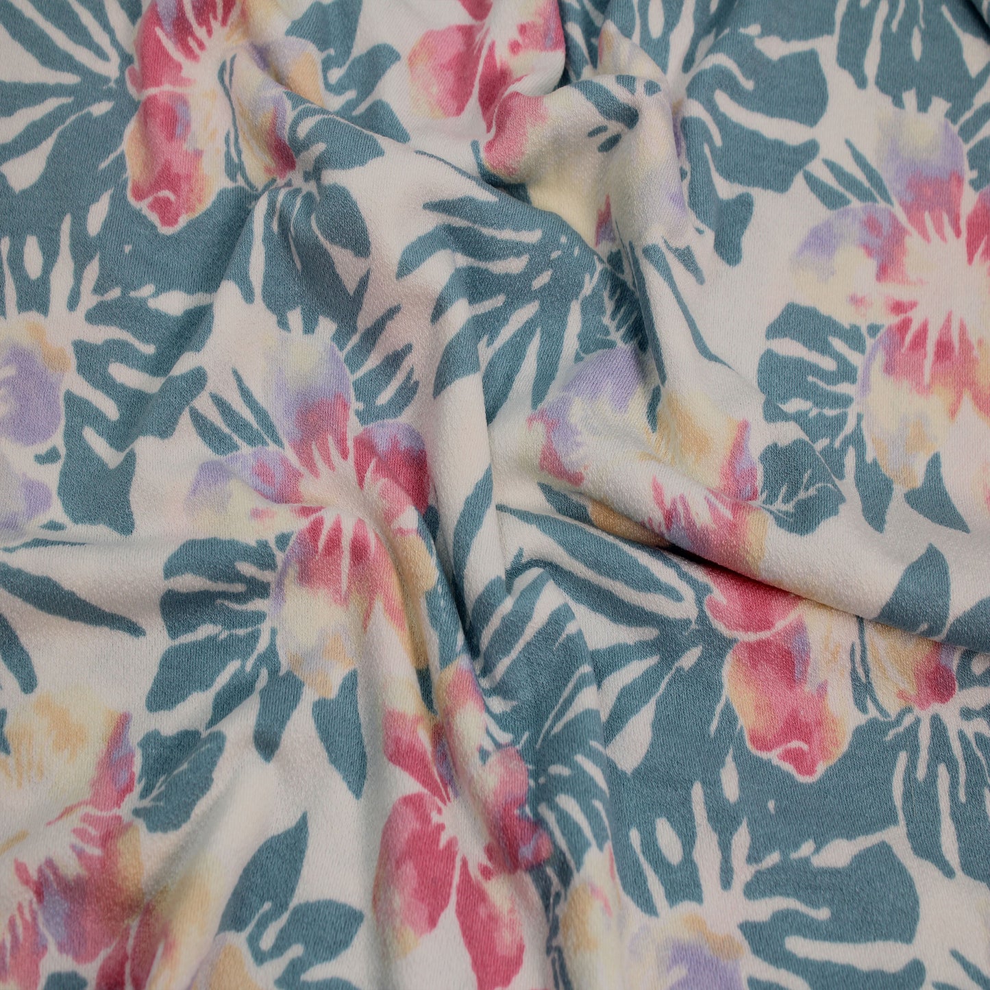 60" Wide Printed Crepe Viscose Spandex-Fabric by The Yard Stretch Apparel, Clothing, Maternity, Scarves, Headbands, DIY Projects, School Crafts, and Home Decor (Style # P-2503-550)