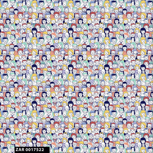 44" Wide 100% Cotton No Stretch Quilting Fabric-Printed Designs for Sewing, Clothing, Crafts, Accessories, Home Decor,  and DIY Projects (Quilting Fabric- Friends among Us  Collection)